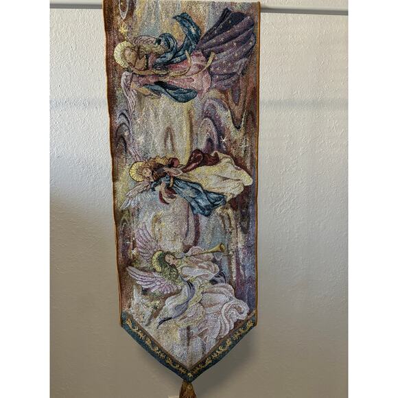 Lena Liu Table Runner Tapestry Christmas Angels - Picture 2 of 4